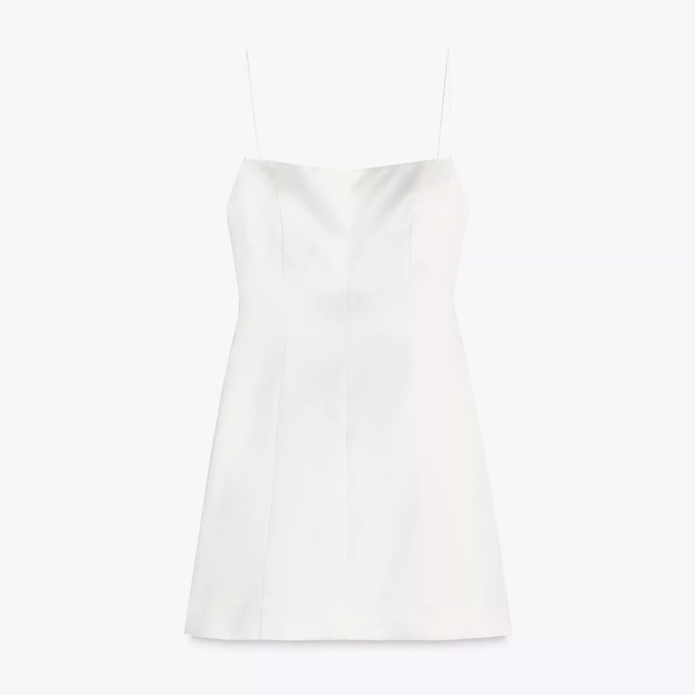 NWT Zara Satin Effect Bow Dress